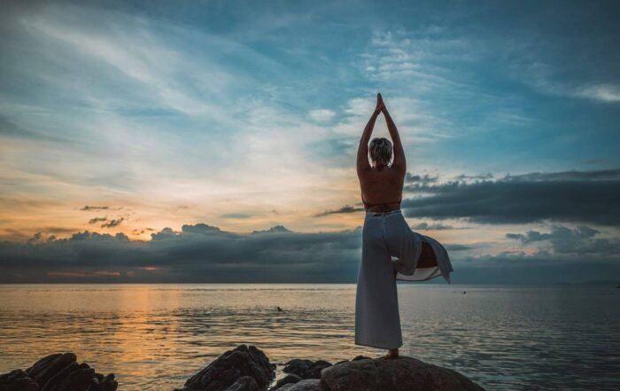 Woman Over 50 Doing Yoga Pose